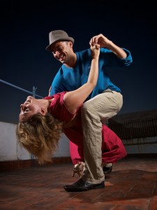 Diane and Alvaro Dancing Salsa