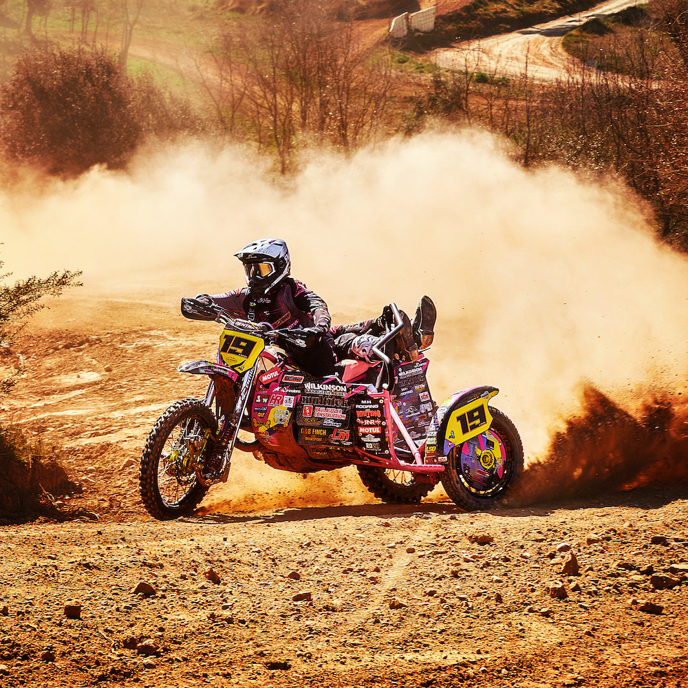 motocross and dust