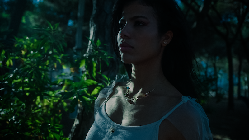 girl in forest at night from confesiones