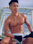 Jarrod Lee an Asian guy with great physique at gym