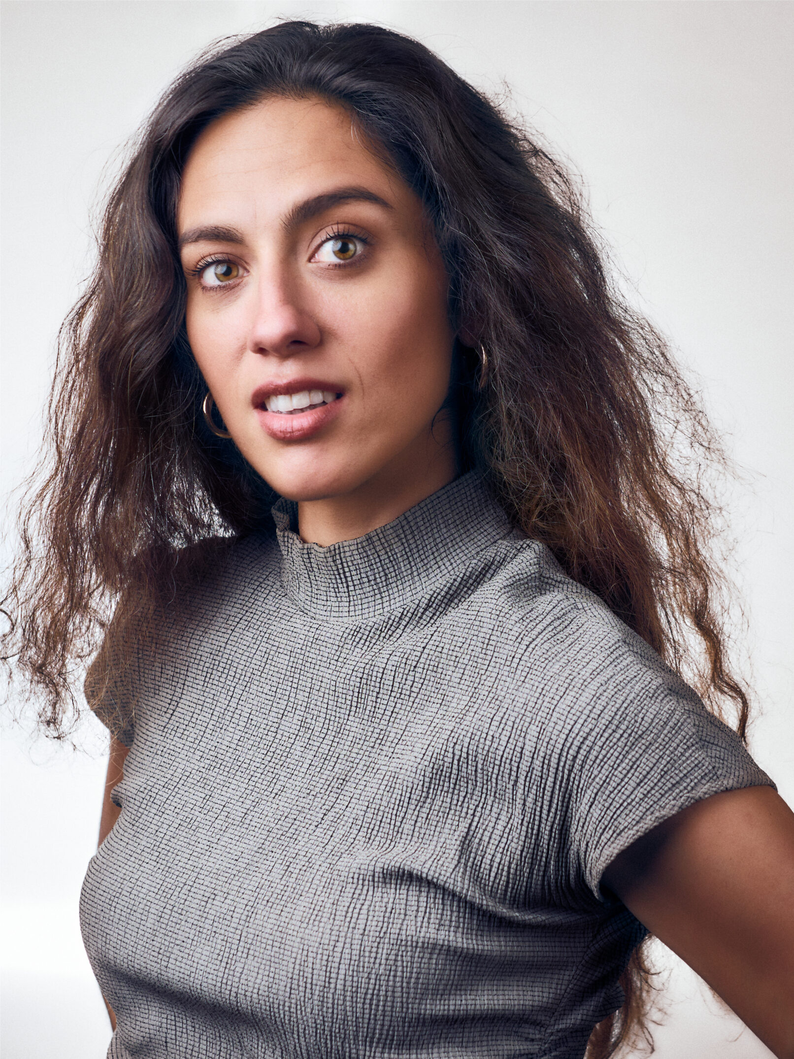 Beautiful Spanish girl, studio shot