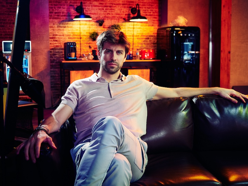 Gerard Pique at the the King's League Studio