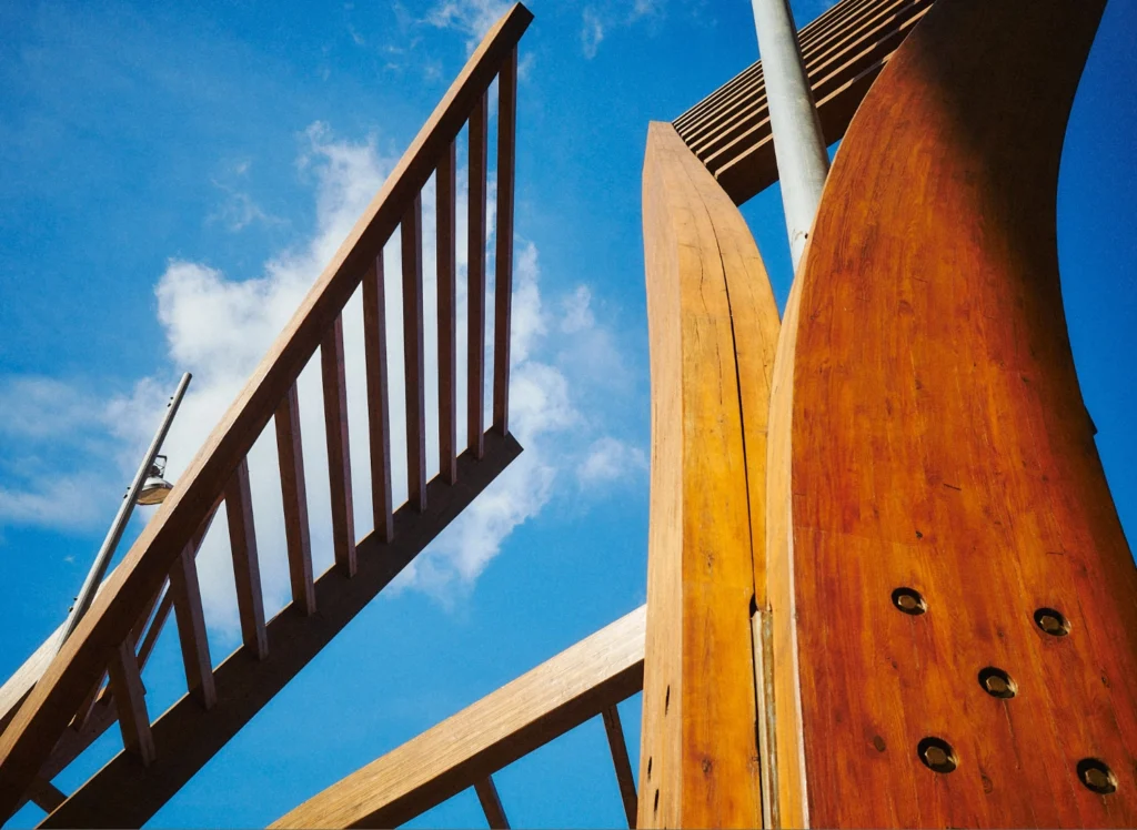 Nou Barris municipal art in wood