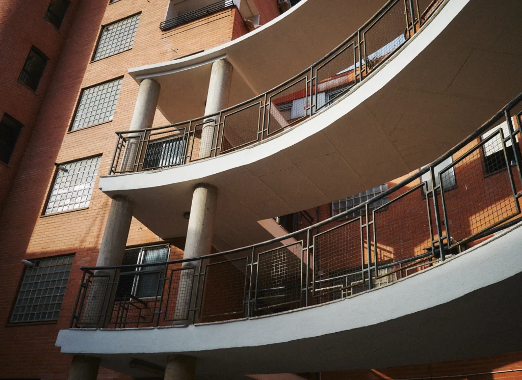Nou Barris public housing building staircase