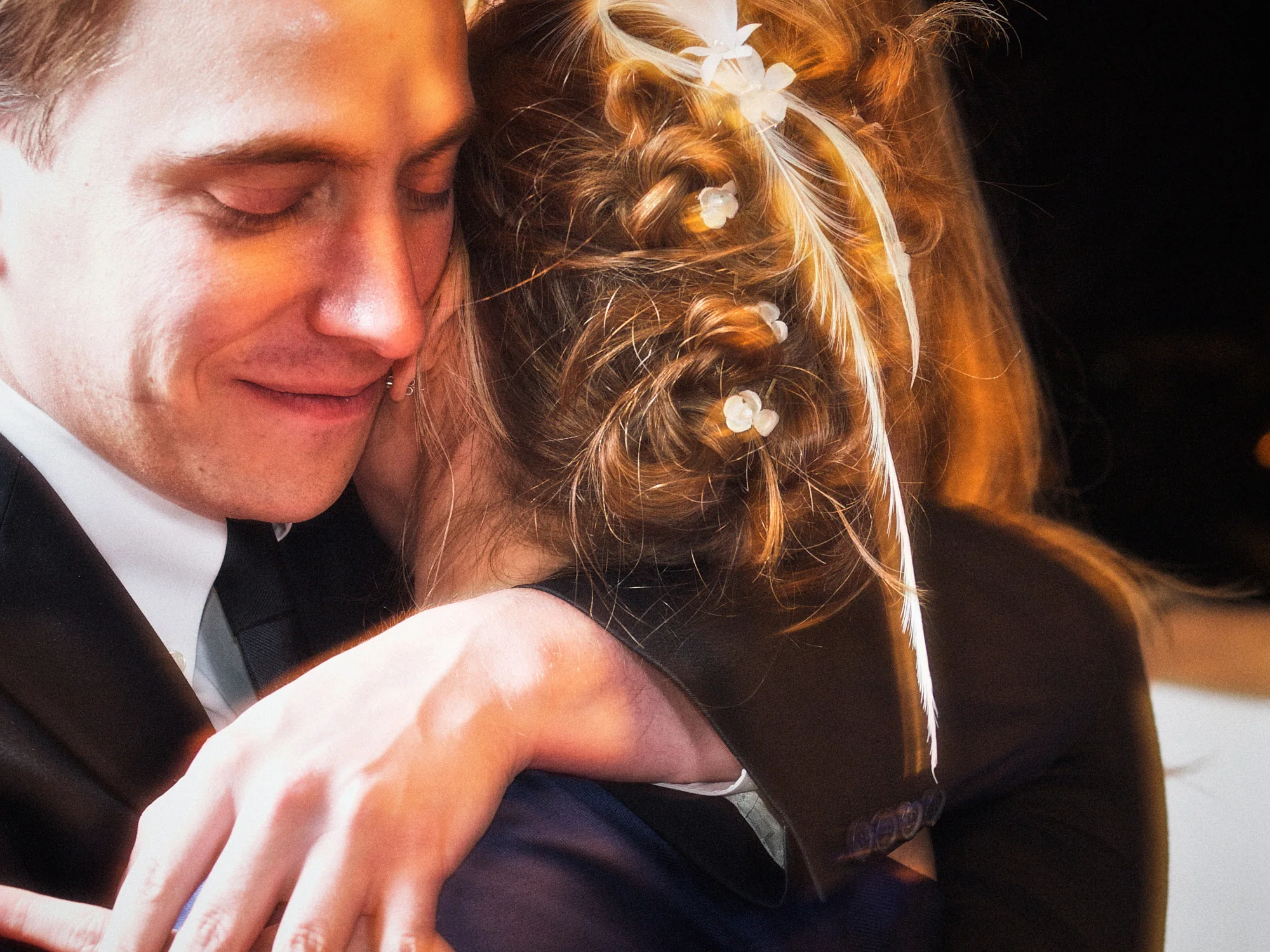 Drea & Brian Granada Wedding – Couple Embrace Drea and Brian sharing a quiet embrace at their Granada wedding